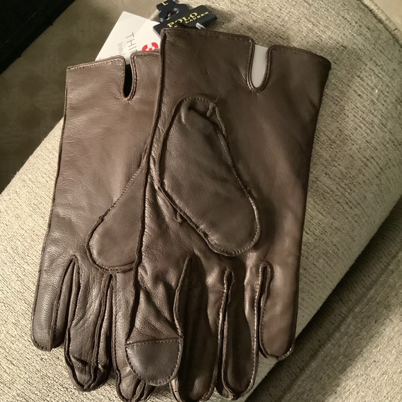 Polo by Ralph Lauren Brown Leather Gloves Size L - Picture 2 of 4